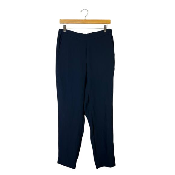 J. Crew Slim Fit Pull-On Pants Womens 8 Black Cropped Corpcore Career Clean Girl - Picture 2 of 7